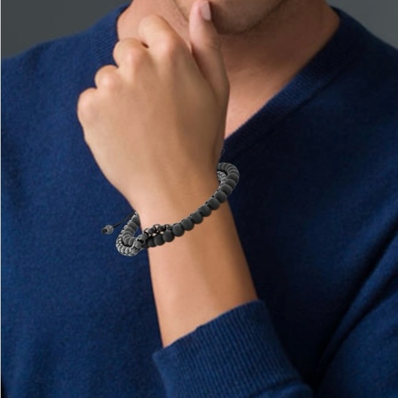 Men's Black Onyx Bolo Bracelet Stainless Steel - Picture 3 of 5